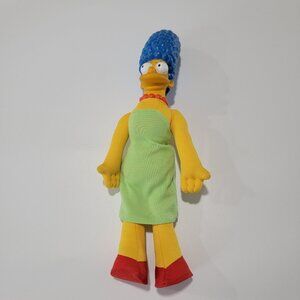 Vintage The Simpsons 1990 Burger King Figures Plush Doll Marge Simpson‎ EUC